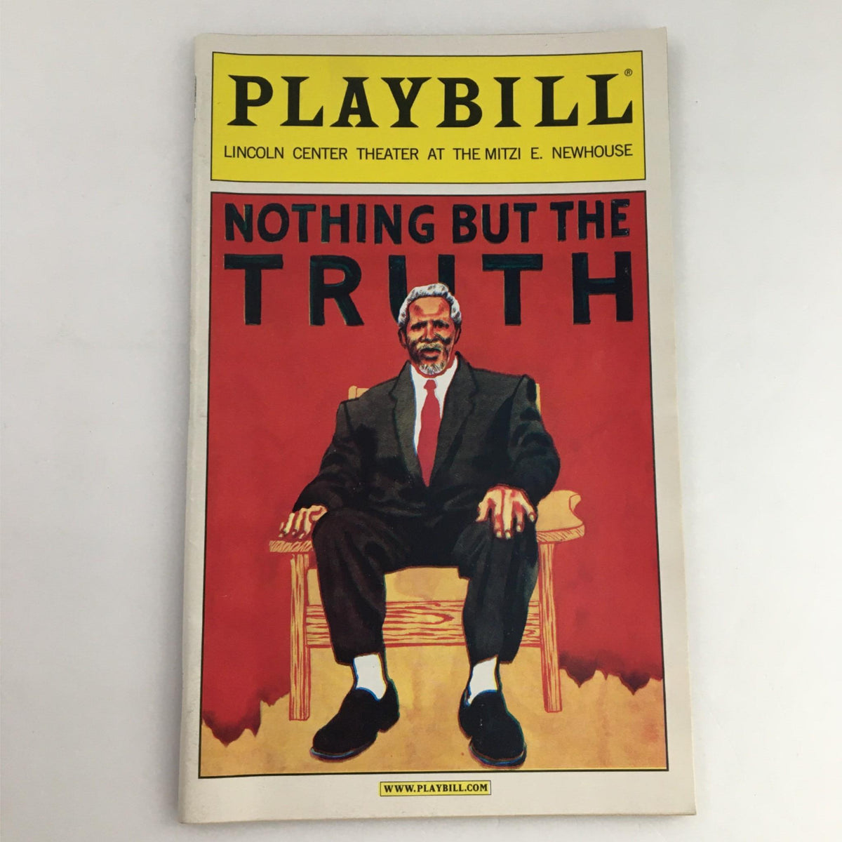 2003 Playbill for Nothing but the Truth by Lincoln Center Theater featuring a dramatic cover illustration of John Kani seated in a prominent pose.