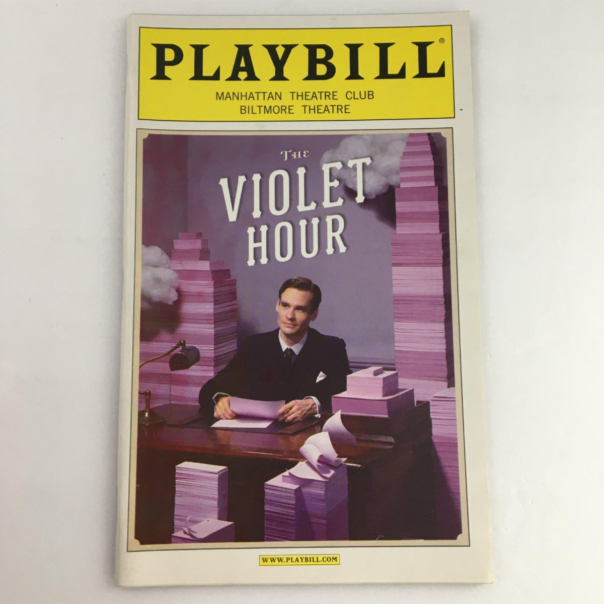 2003 Playbill for The Violet Hour by Richard Greenberg, featuring a stylish cover design with the title prominently displayed, from the Manhattan Theatre Club production.