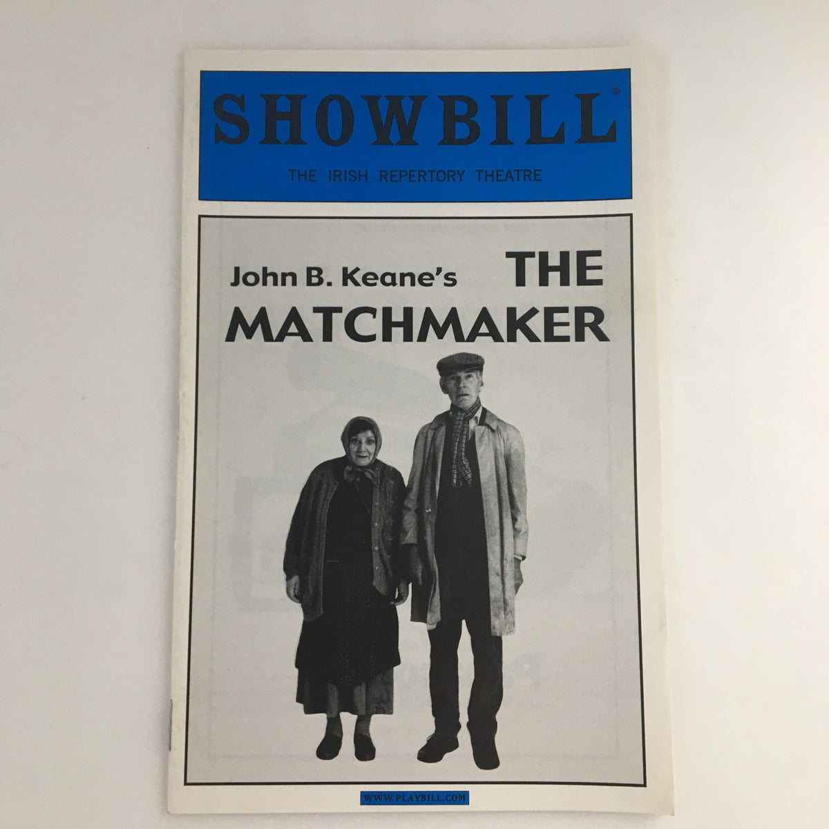 1997 Showbill for the Irish Repertory Theatre production of 'John B. Keane's The Matchmaker', featuring a black and white image of two characters from the play.