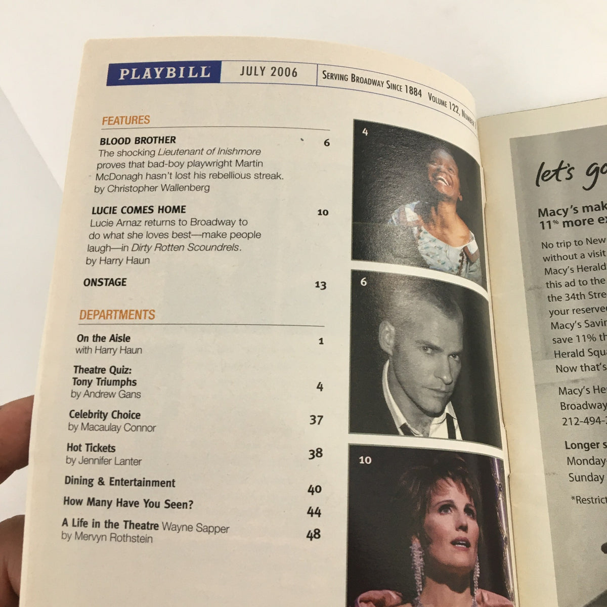 2006 Playbill Broadhurst Theatre 'The History Boys' Samuel Anderson James Corden