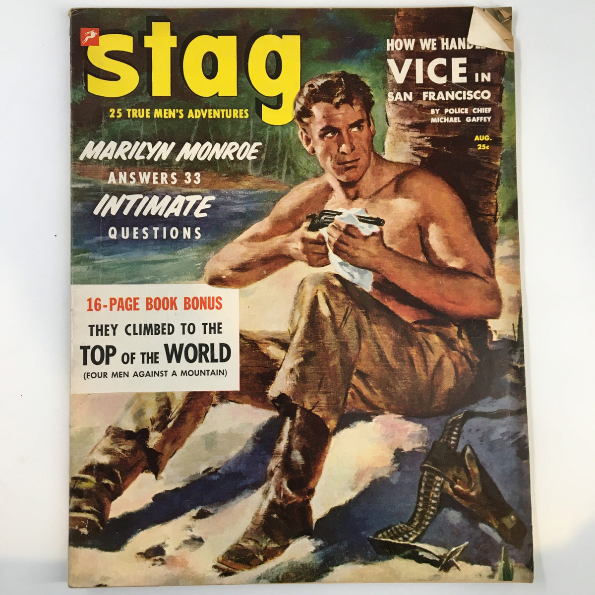 Stag Magazine August 1953 Marilyn Monroe Answers Intimate Questions No Label