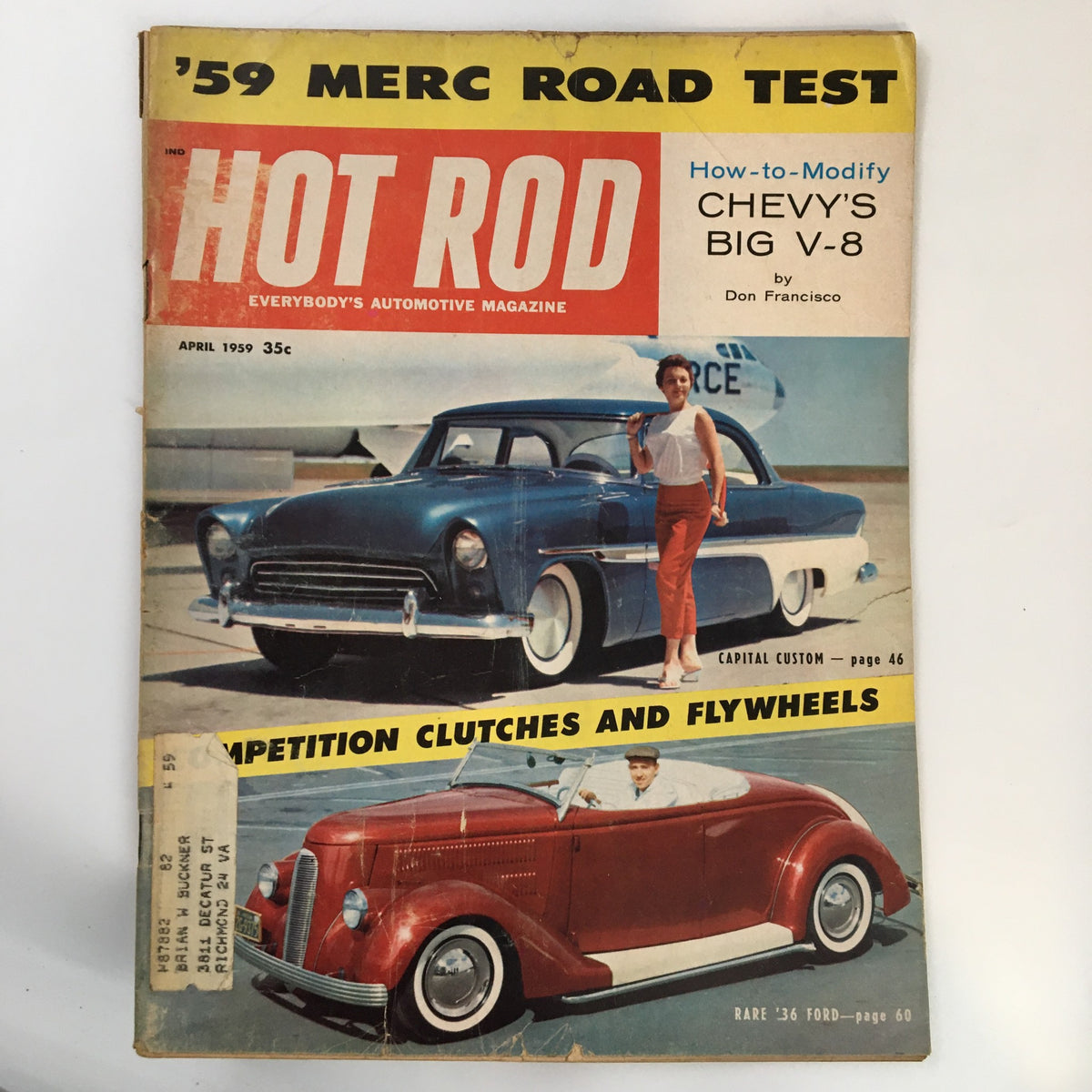 Vintage Hot Rod Magazine April 1959 Competition Clutches and Flywheels