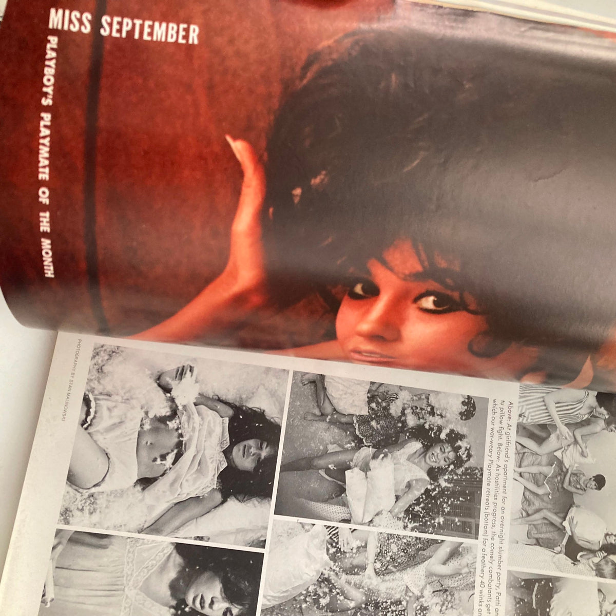 Inside image from VTG Playboy Magazine September 1965 showcasing the Playmate of the Month, Miss September, along with artistic black and white photography.