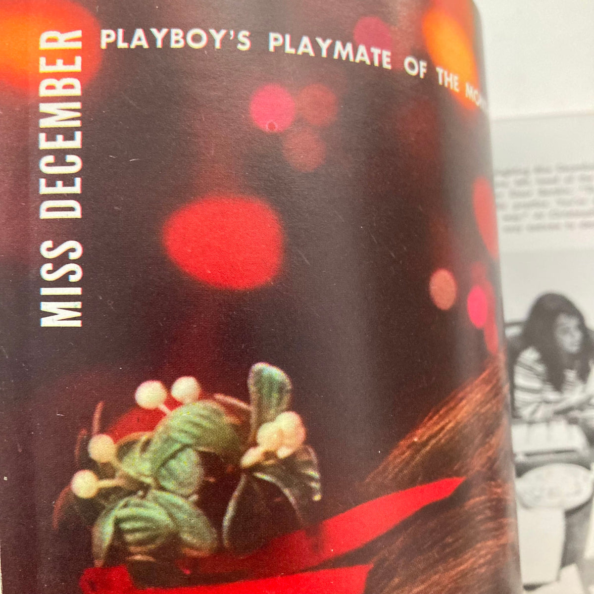 Inside page of VTG Playboy Magazine December 1966 highlighting Susan Bernard as Playboy's Playmate of the Month.