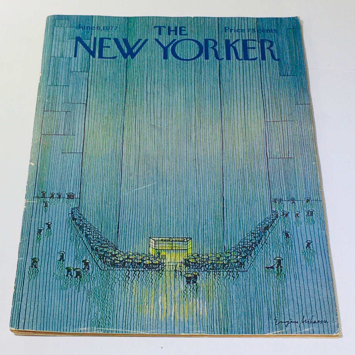 Cover of The New Yorker: June 6 1977, featuring an illustrated theme by Eugene Mihaesco showcasing vibrant colors and artistic rendering.