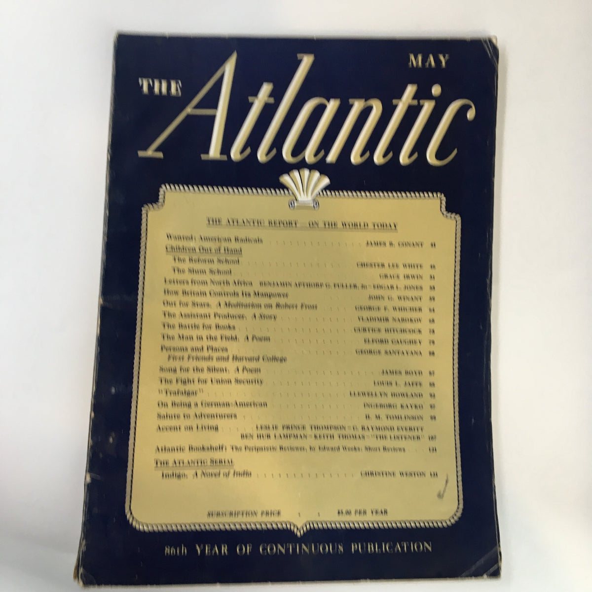 Vintage The Atlantic Magazine May 1943 The Assistant Producer A Story No Label
