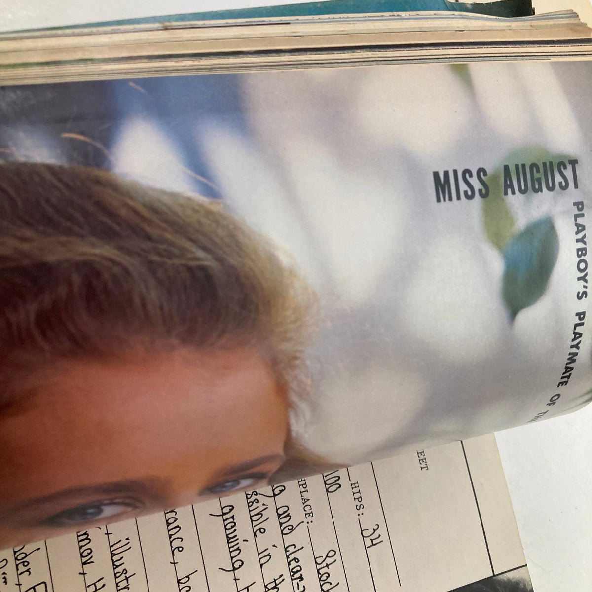 Interior page of VTG Playboy Magazine August 1983 highlighting Playmate Carina Persson, emphasizing the classic layout and magazine aesthetics.