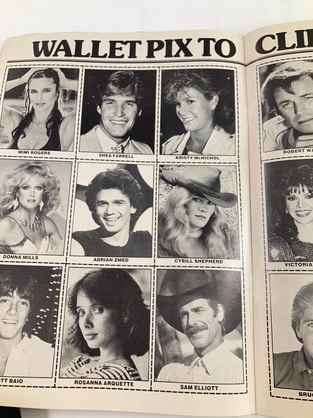 VTG TV Superstar Photo Album April 1984 Vol 31 #1 featuring a collage of TV celebrities including Mimi Rogers, Shea Farrell, and Kristy McNichol, showcasing popular faces from the 1980s entertainment scene.