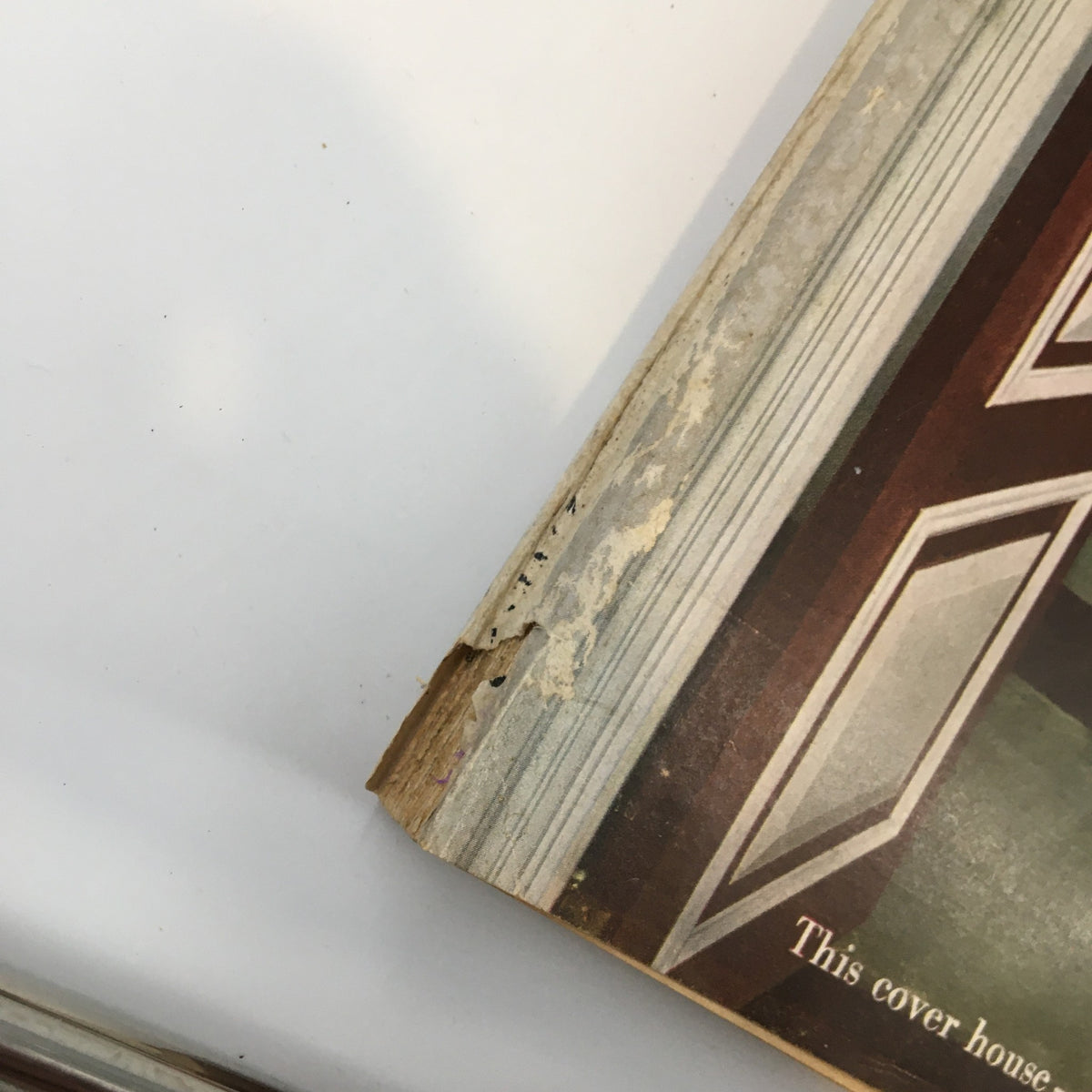 Side view of Better Homes & Gardens Magazine March 1949, highlighting its aged cover and bindings, typical of historic magazines.