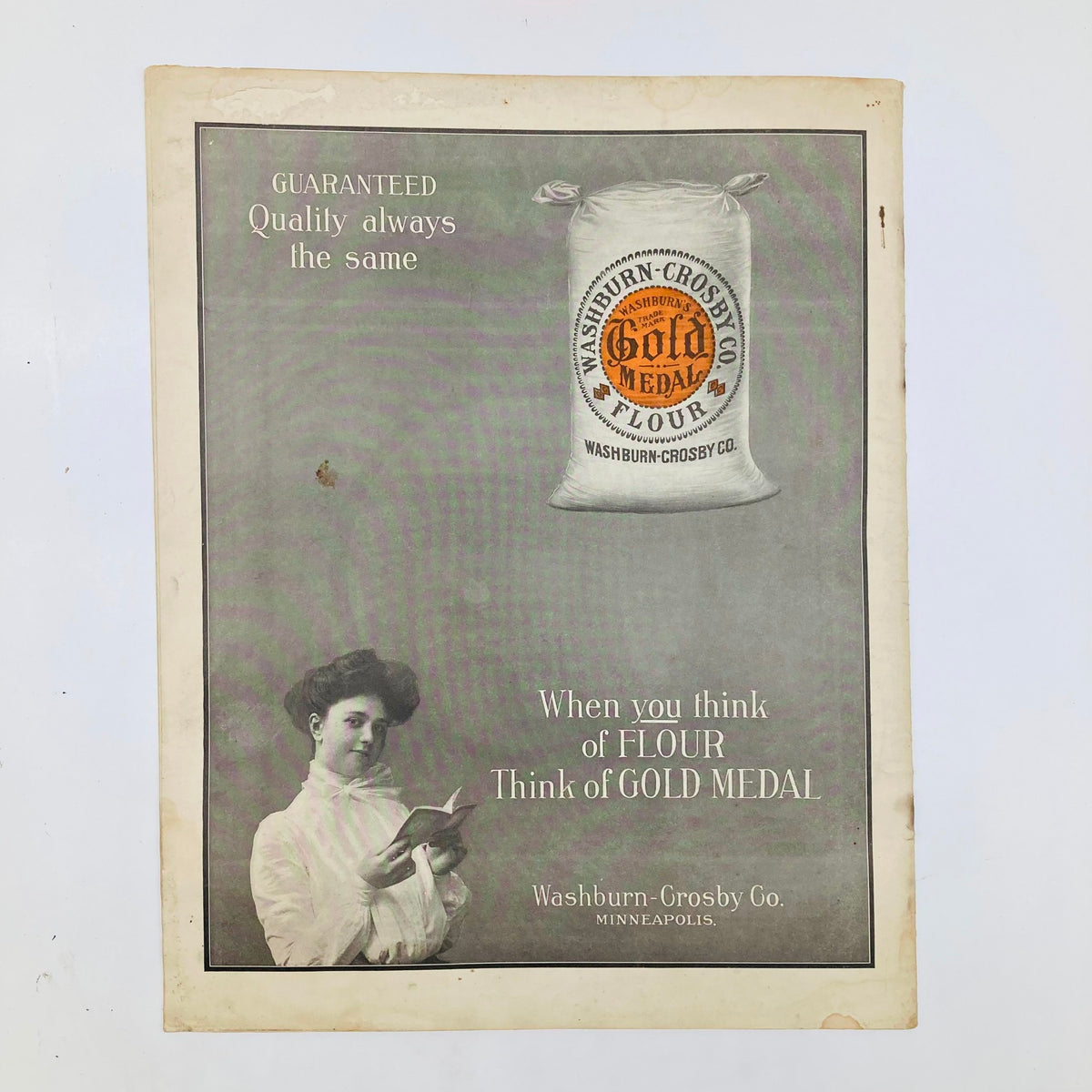 Saturday Evening Post Illustrated Cover from October 3, 1903, featuring Old Gorgon Graham's artwork and a vintage advertisement for Washburn-Crosby Flour, reflecting early 20th-century Americana.