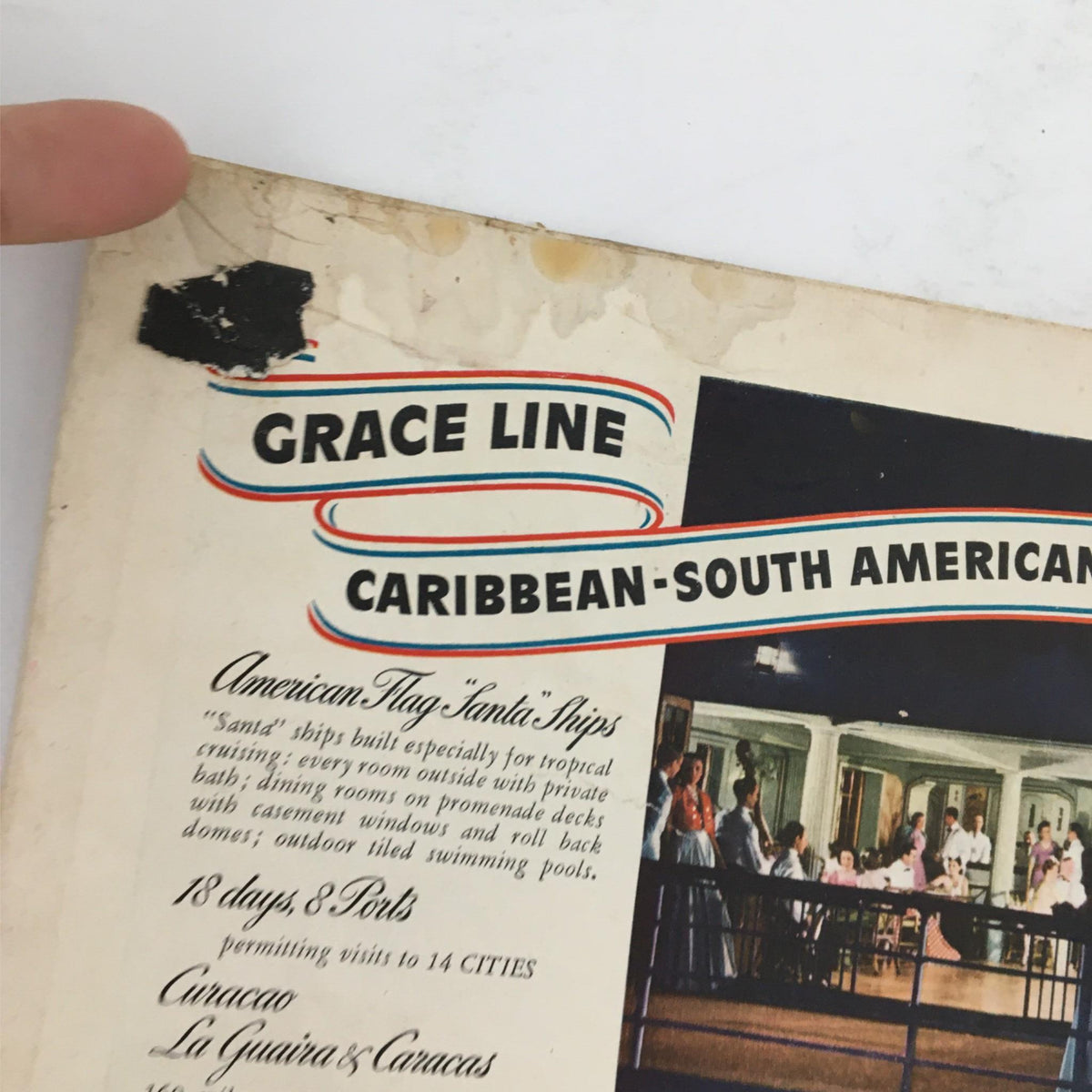 Detailed view of the back cover of Newsweek Magazine from November 13, 1939, featuring promotional content for Grace Line Caribbean-South American Cruises, appealing to vintage travel enthusiasts.