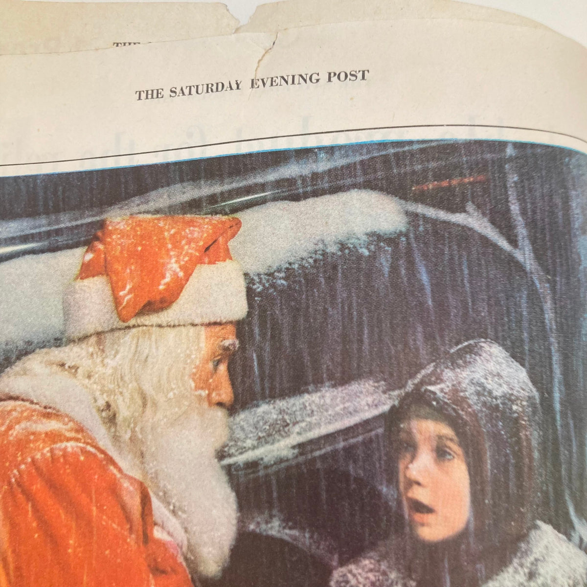 Saturday Evening Post Magazine December 11 1948 cover featuring Santa Claus and a child in a snowy scene, illustrated by George Hughes.