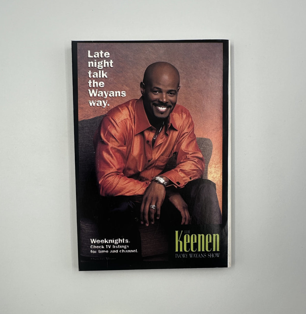 Promotional back cover of TV Guide Magazine August 16, 1997, featuring Keenen Ivory Wayans with a vibrant design, advertising his late-night talk show.