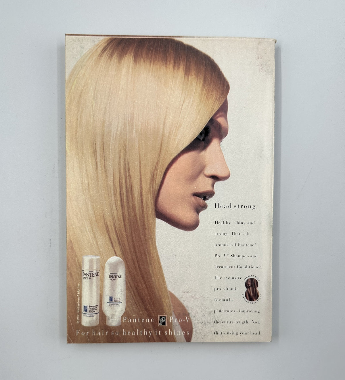 Advertisement on the back cover of TV Guide Magazine August 24, 1996 for Pantene Pro-V products, featuring a woman with long, shiny hair.