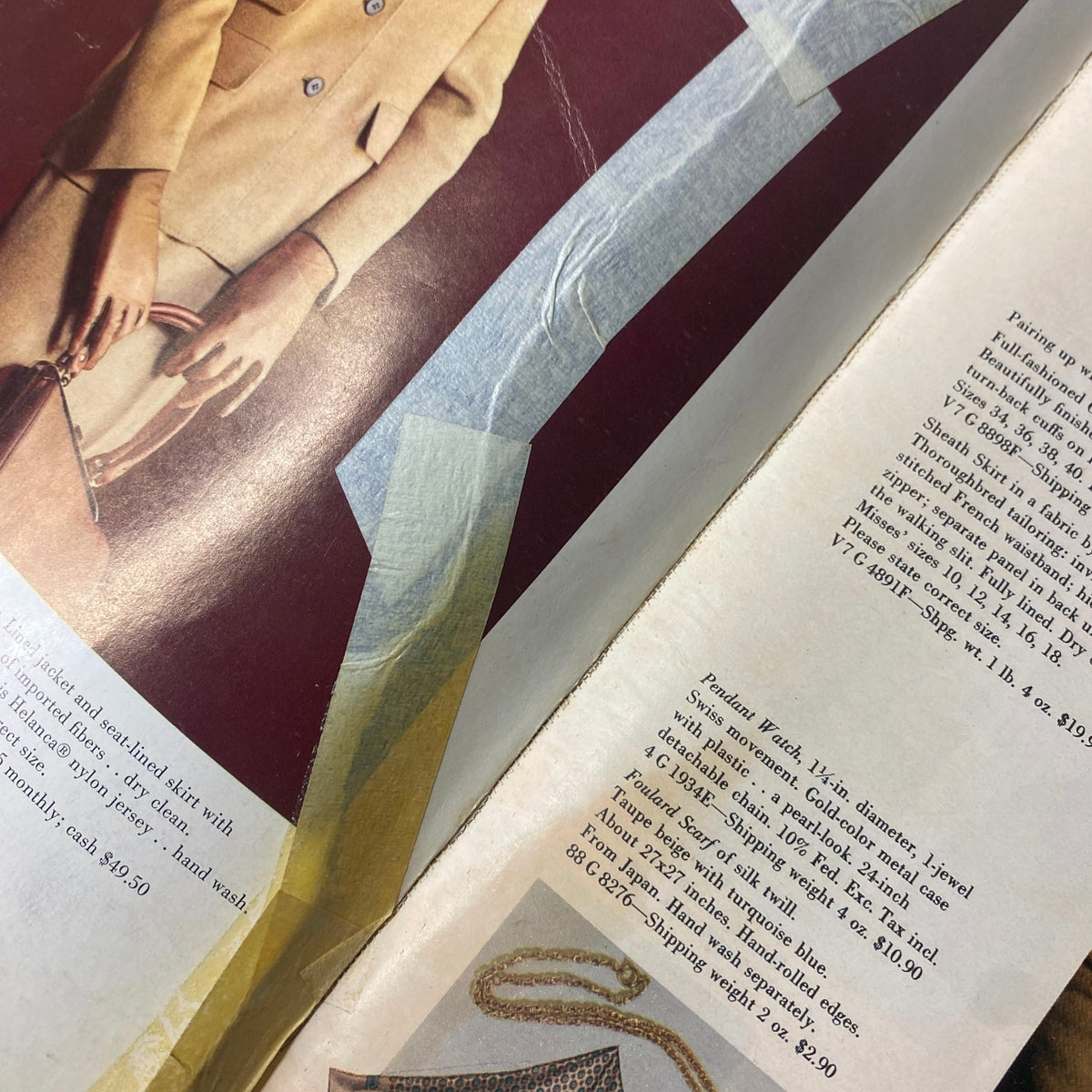 Interior page of the 1963 Sears Fall and Winter Catalog featuring models in fashionable winter clothing along with product descriptions.
