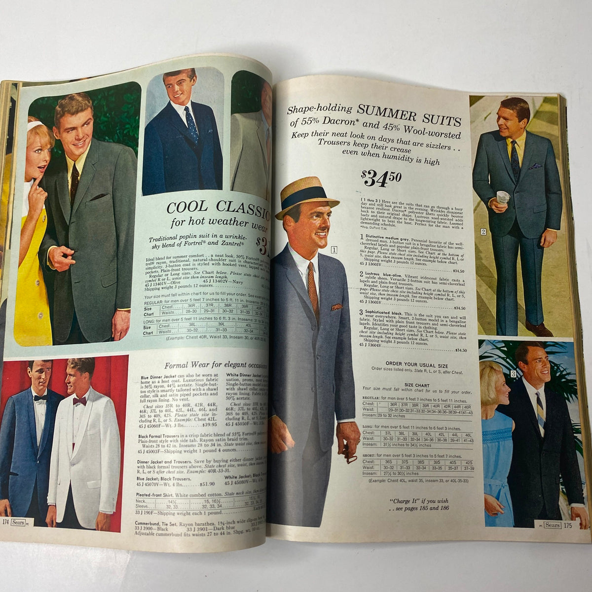 1967 Sears Summer Catalog Way displaying fashionable summer suits for men, ideal for hot weather and formal occasions.