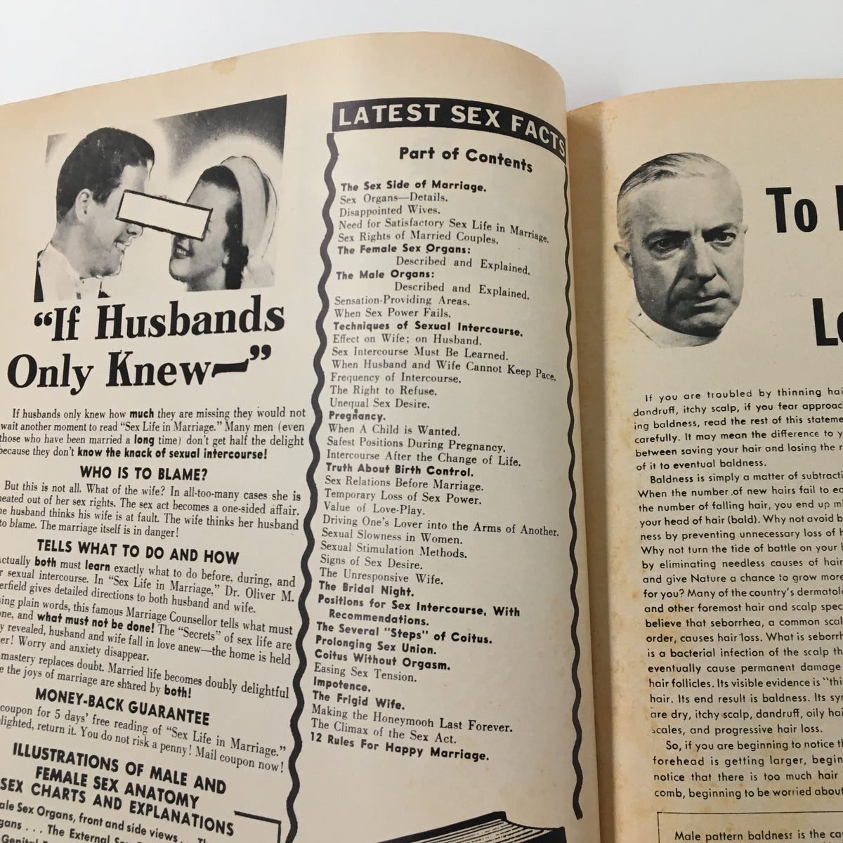 Contents page of VTG Mr. Annual Magazine Spring 1968 highlighting various articles and features, including 'If Husbands Only Knew'.