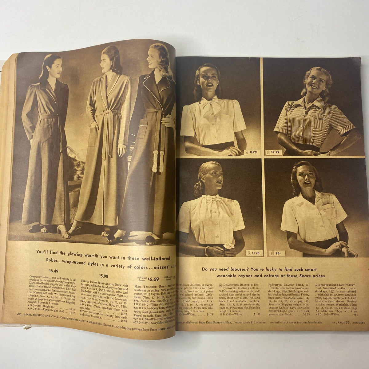 1945 - 1946 Sears Supplemental Fall and Winter General Catalog GD Interior