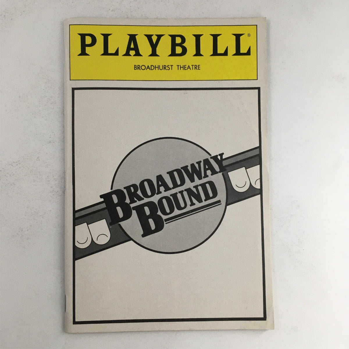 1988 Playbill for Broadway Bound by Neil Simon at Broadhurst Theatre, featuring a classic cover design.