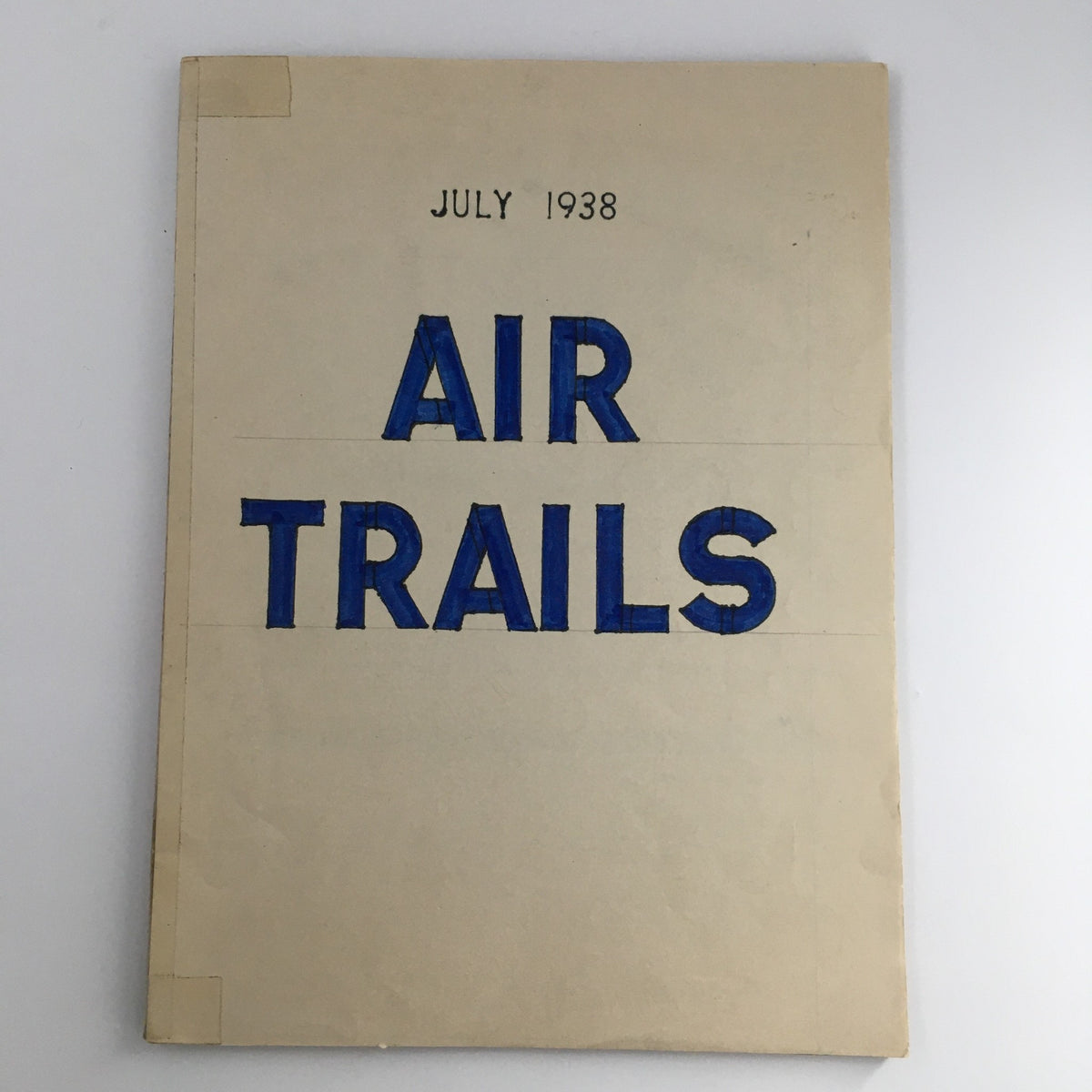 Cover page of Air Trails Magazine July 1938 featuring bold title 'AIR TRAILS' for Volume 10, Issue 4.