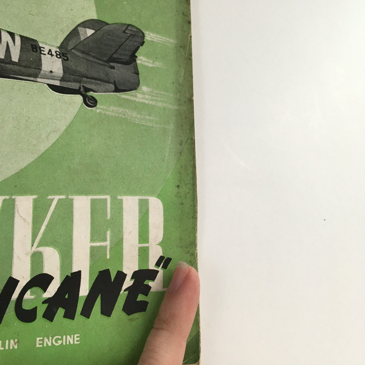 Close-up of Flight & The Aircraft Engineer Magazine cover highlighting the title 'Hawker Hurricane' and showcasing the aircraft design.