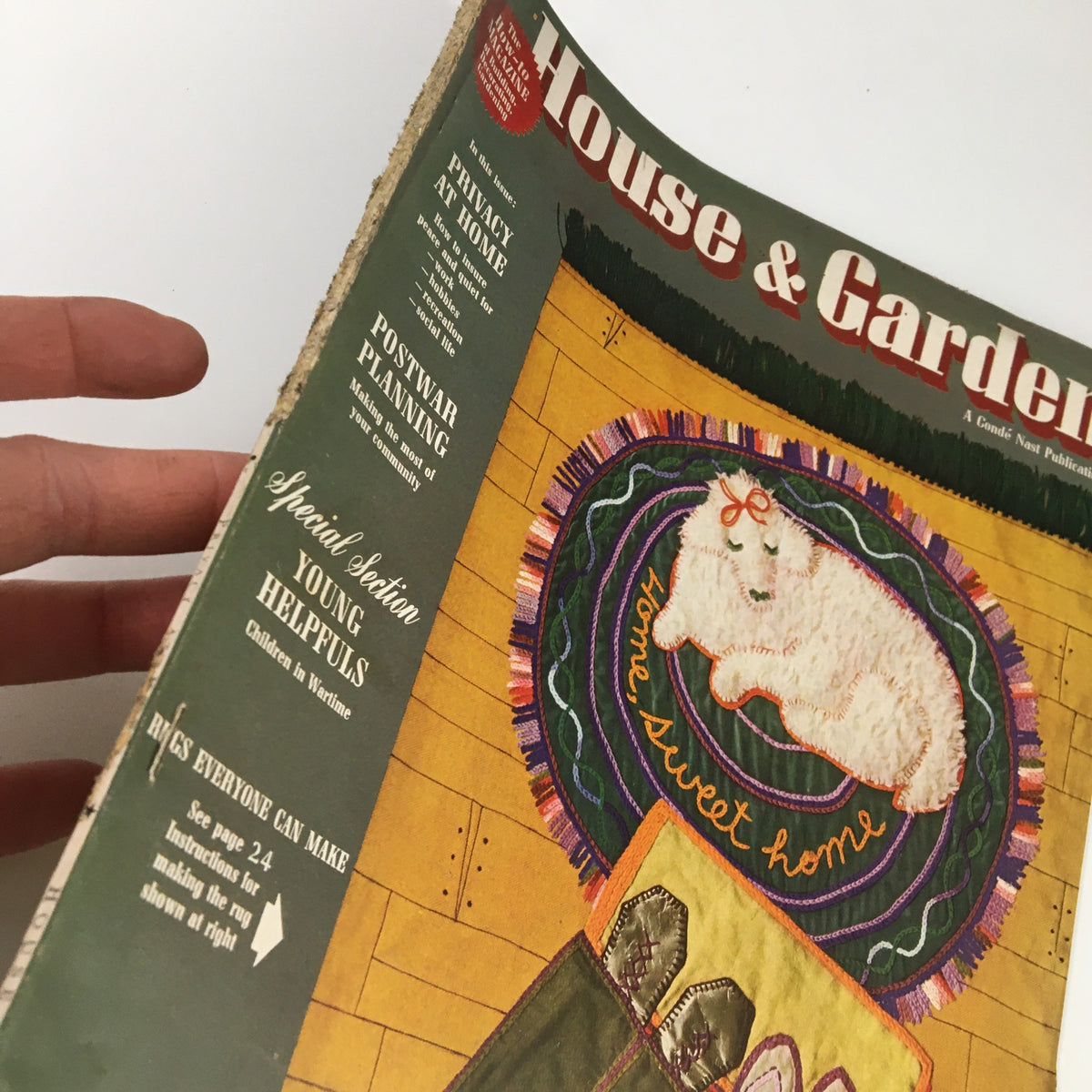Vintage House & Garden Magazine August 1943 Young Helpfuls Children in War No Label