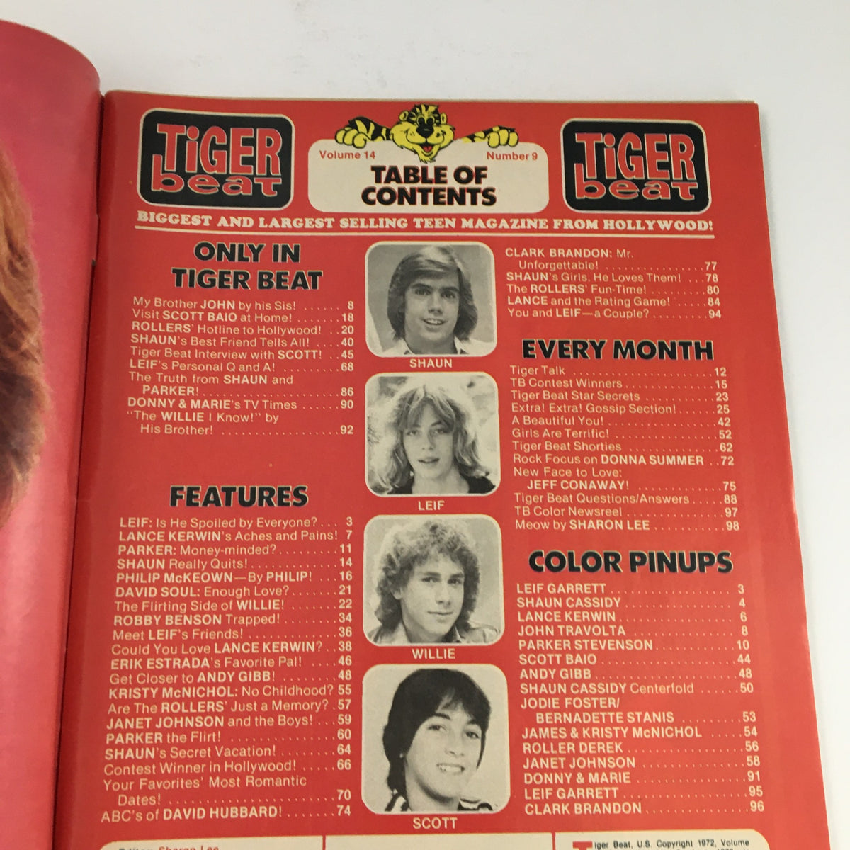 Tiger Beat Magazine June 1978 Shaun Cassidy & Leif Garrett & Scott Baio
