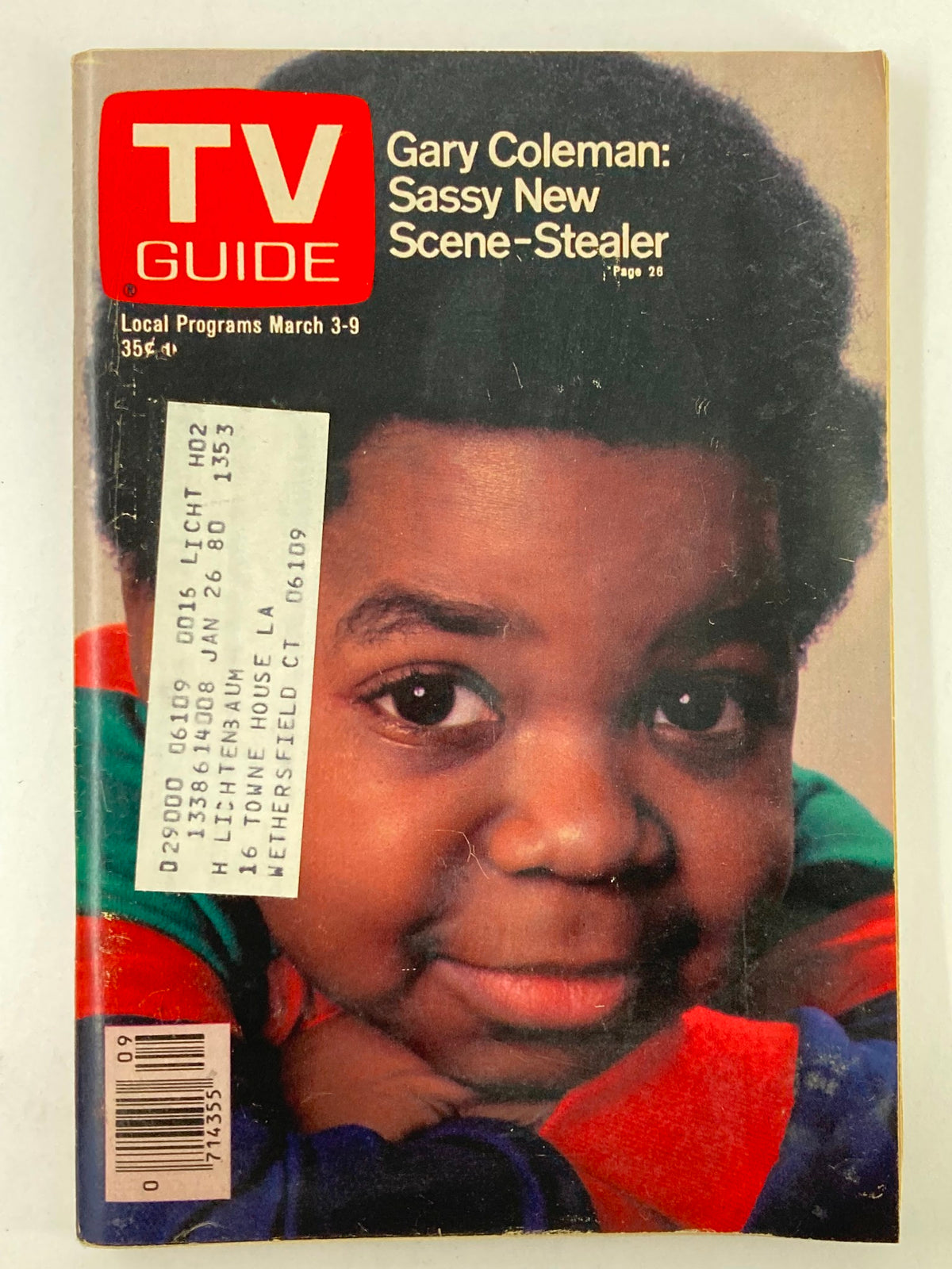 Cover of the TV Guide Magazine March 3, 1979, Issue #1353 featuring Gary Coleman, highlighting his role as a sassy new scene-stealer. This vintage magazine showcases nostalgic television culture from the late 1970s.
