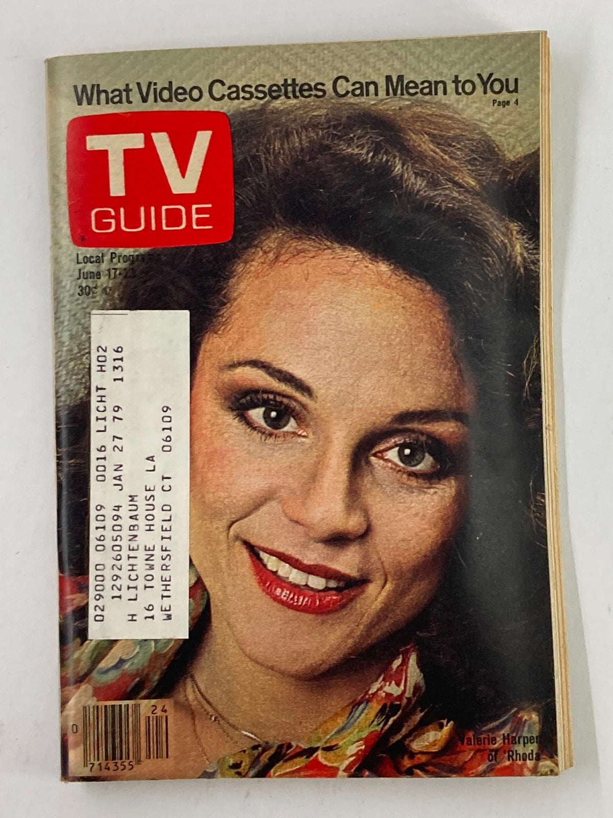 Cover of TV Guide Magazine June 17 1978 Issue #1316 featuring Valerie Harper, showcasing vintage television culture and history.