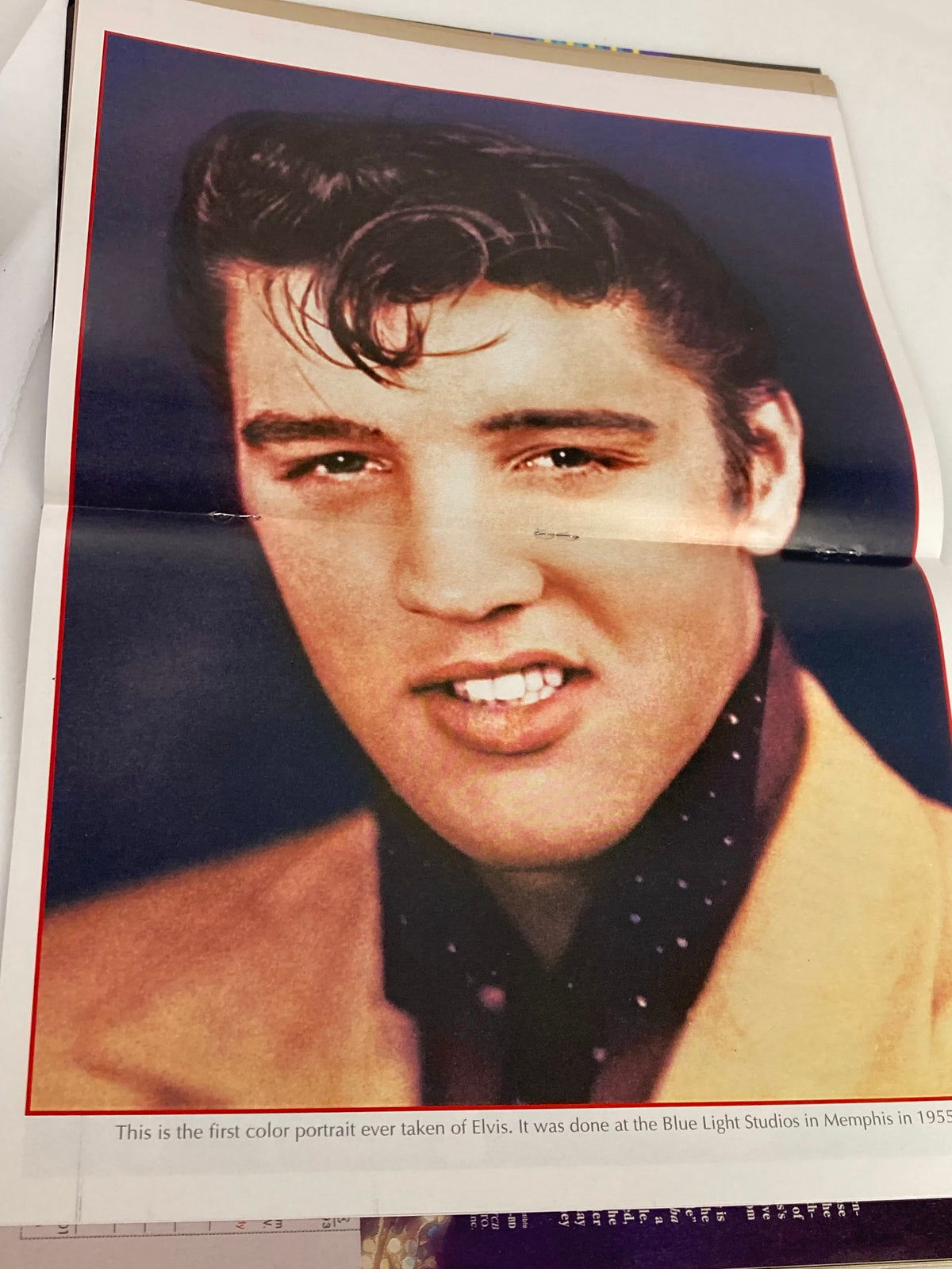 VTG Remembering Elvis Magazine 2002 - The first color portrait ever taken of Elvis Presley in 1956 at the Blue Light Studios in Memphis.
