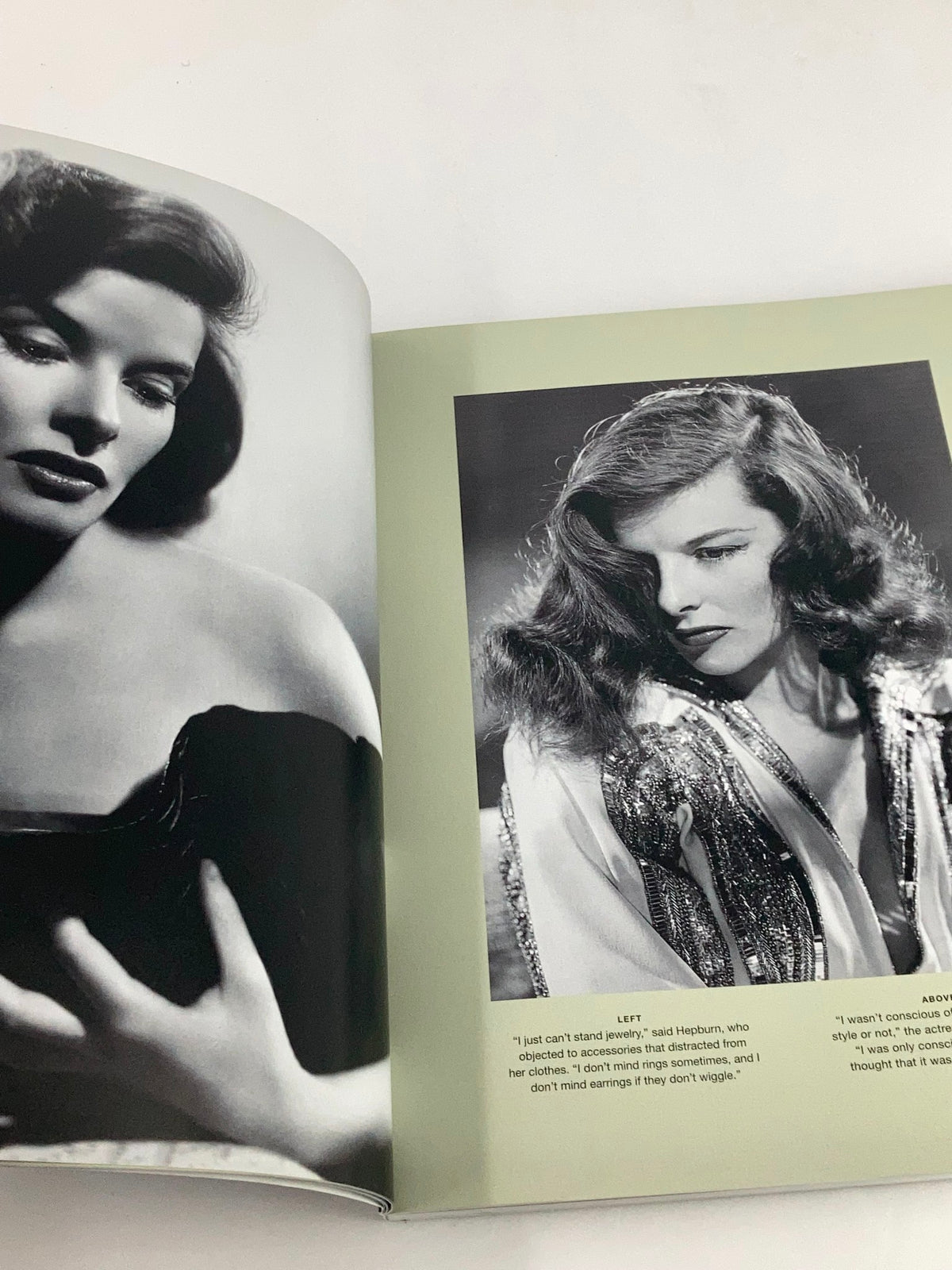 Portrait image from People Magazine Tribute Commemorative Issue Katharine Hepburn 1907-2003 of a glamorous woman with defined features, highlighting vintage Hollywood beauty.
