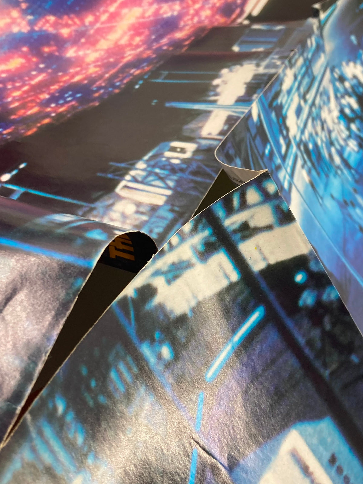 Partial view of the oversized poster from VTG 1978 Issue 2 Close Encounters of the Third Kind showcasing a bustling extraterrestrial scene.