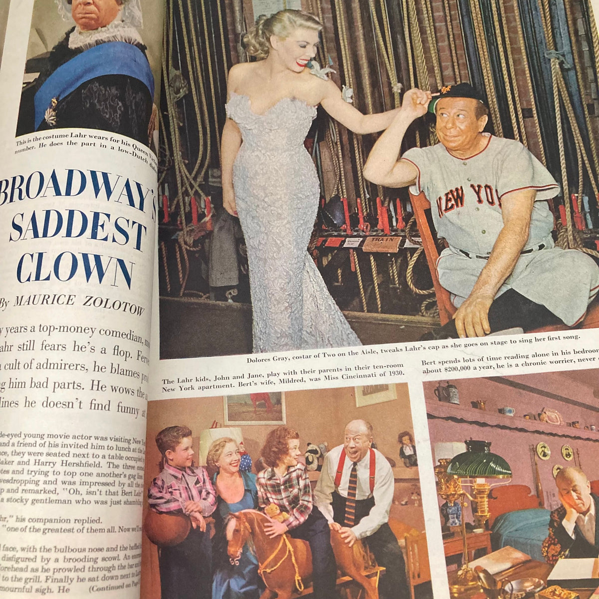 Saturday Evening Post Magazine May 31 1952 showing a stunning image of actress Dolores Gray and comedian Bert Lahr, capturing a moment from Broadway's entertainment scene.