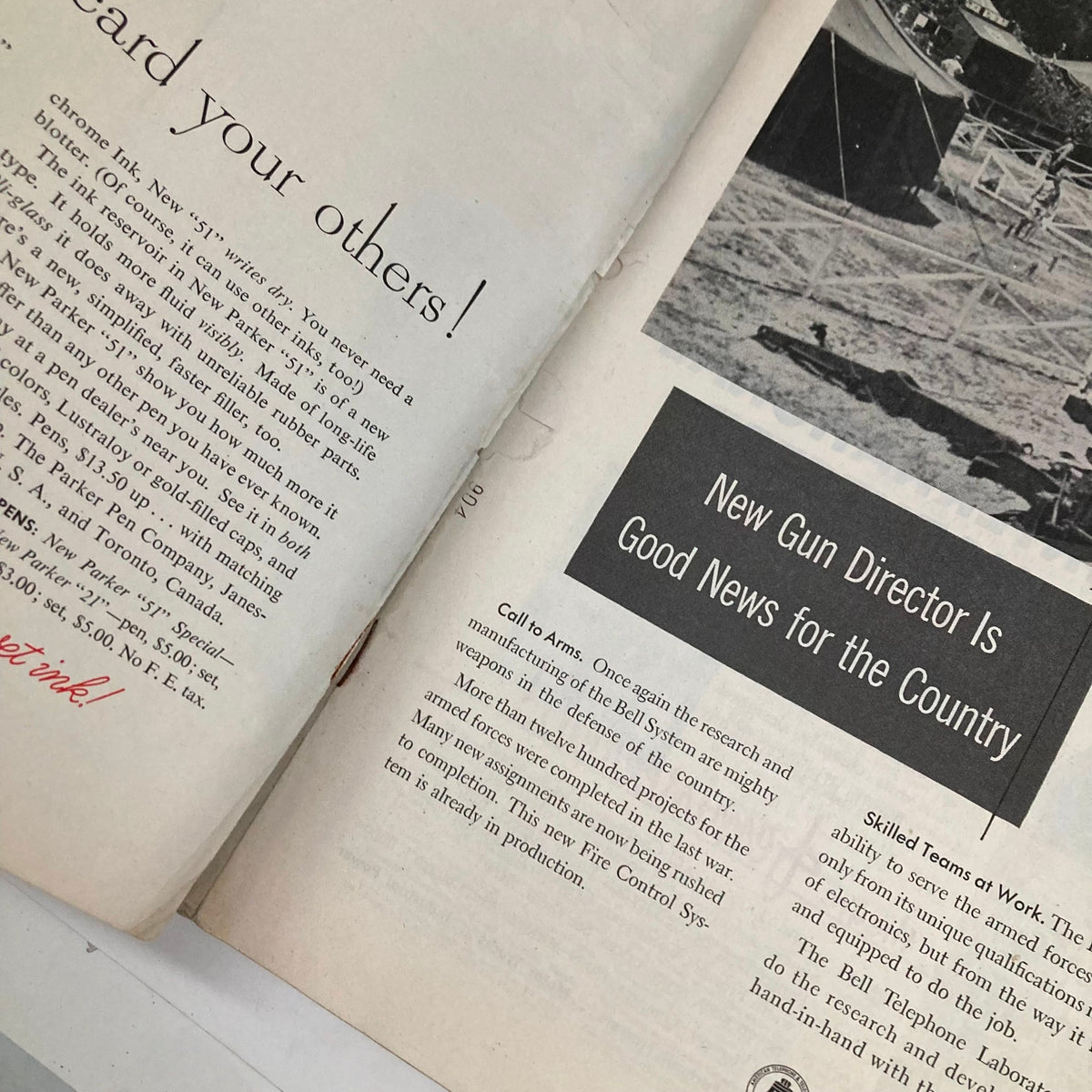 Another interior page from the Saturday Evening Post, June 16, 1951, featuring a discussion on Bell System technology and its impact on military advancements.