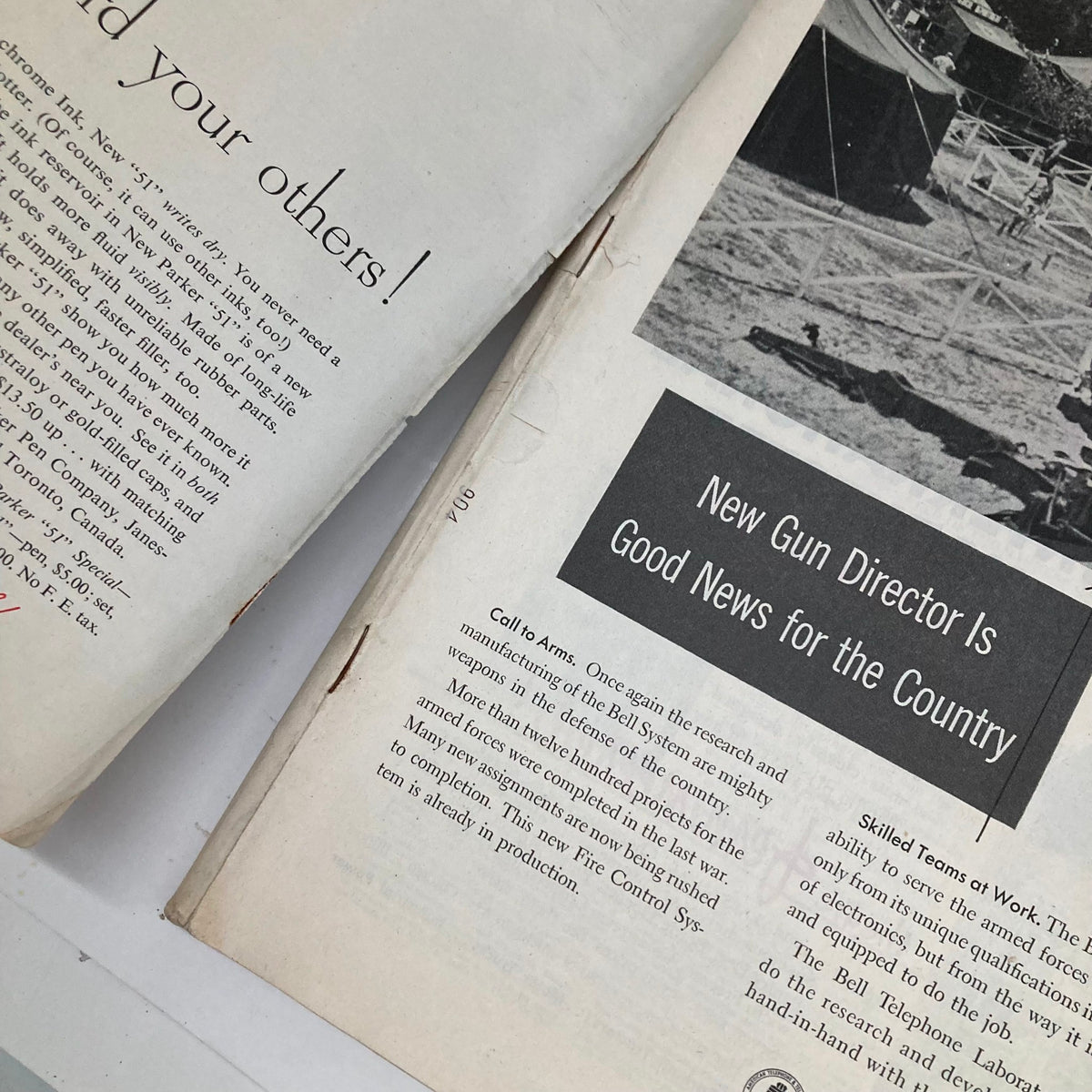 Interior pages of Saturday Evening Post magazine from June 16, 1951, showcasing article headlines and advertisements, illustrating mid-20th century American culture.