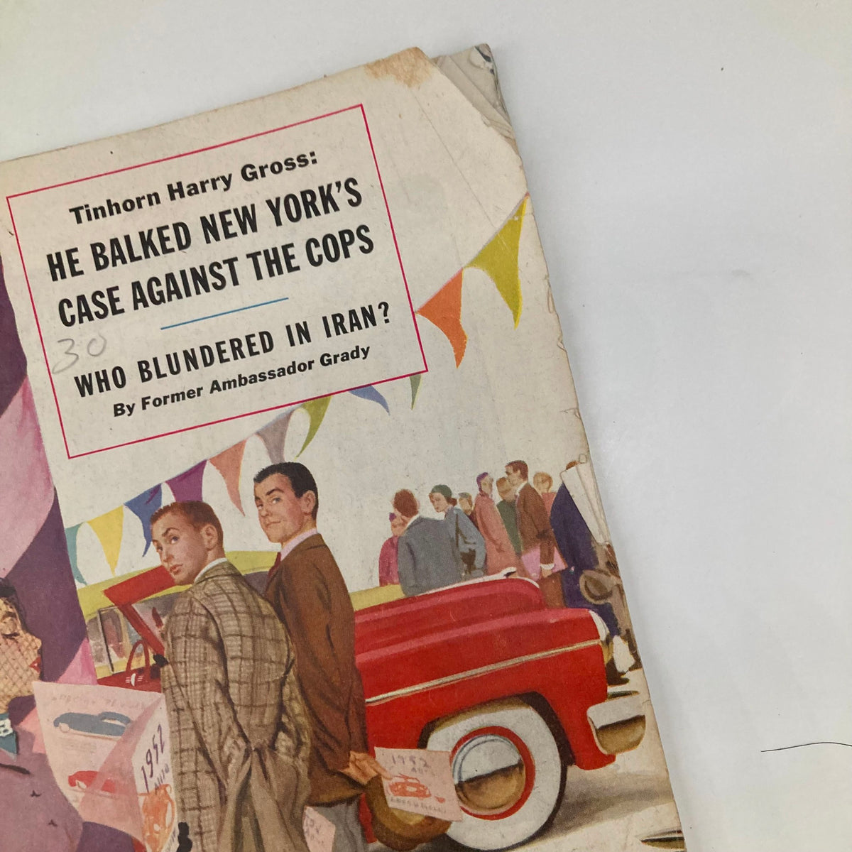 Text from the Saturday Evening Post Magazine January 5 1952 highlighting featured articles and colorful illustrations on the cover.