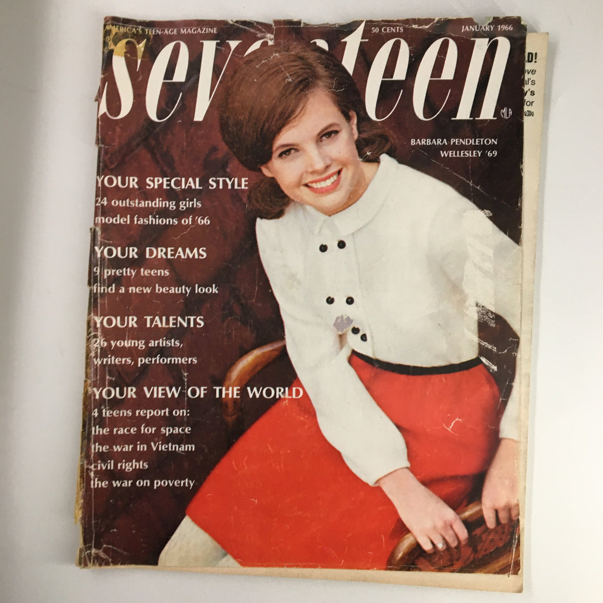 Seventeen Magazine January 1966 Barbara Pendleton Wellesley No Label