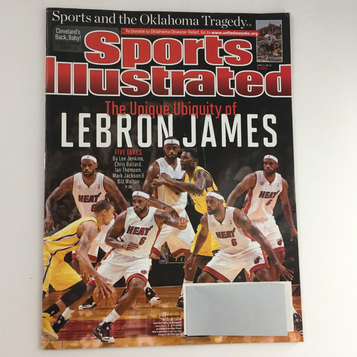 Sports Illustrated Magazine cover from June 3, 2013, featuring the title 'The Unique Ubiquity of LeBron James' and showcasing LeBron James in a dynamic basketball action scene.