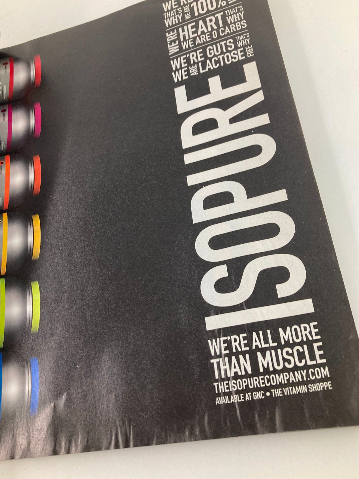 Back cover of Flex Magazine September 2011 Vol 29 #7 featuring advertisement for Isopure protein supplements.