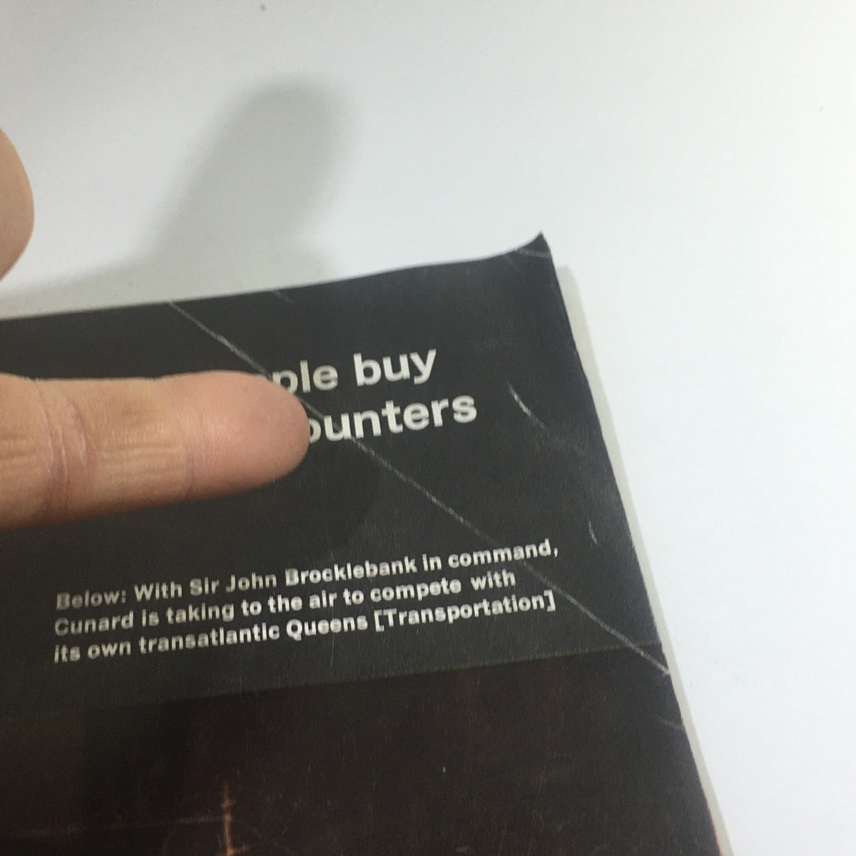 Back cover detail of Business Week Magazine, August 5, 1961, emphasizing the article on why people buy from discounters, with a reference to Sir John Brocklebank.