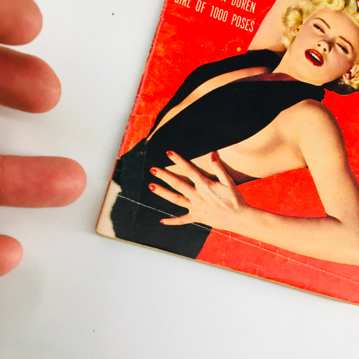 Close-up view of VTG Tempo and Quick Magazine September 20 1954 featuring Mamie Van Doren, showcasing her striking pose and classic 1950s style.