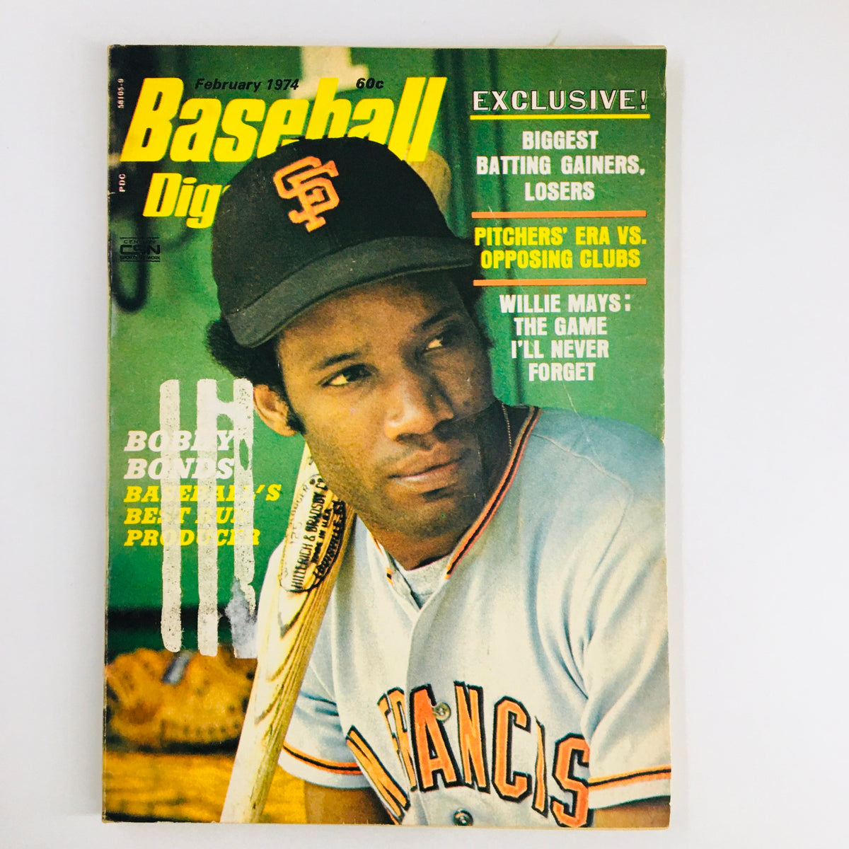 Vintage Baseball Digest Magazine February 1974 Bobby Bonds & Willie May Feature