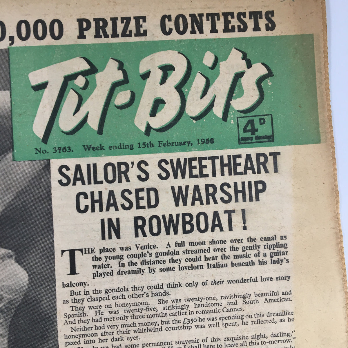 Vintage Tit-Bits Magazine February 1955 June Tolley in Cute and Casual No Label
