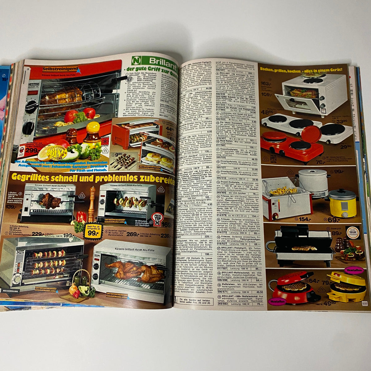 1930 Montgomery Ward Spring and Summer Catalog No. 112 featuring various kitchen appliances including ovens and grilling tools.