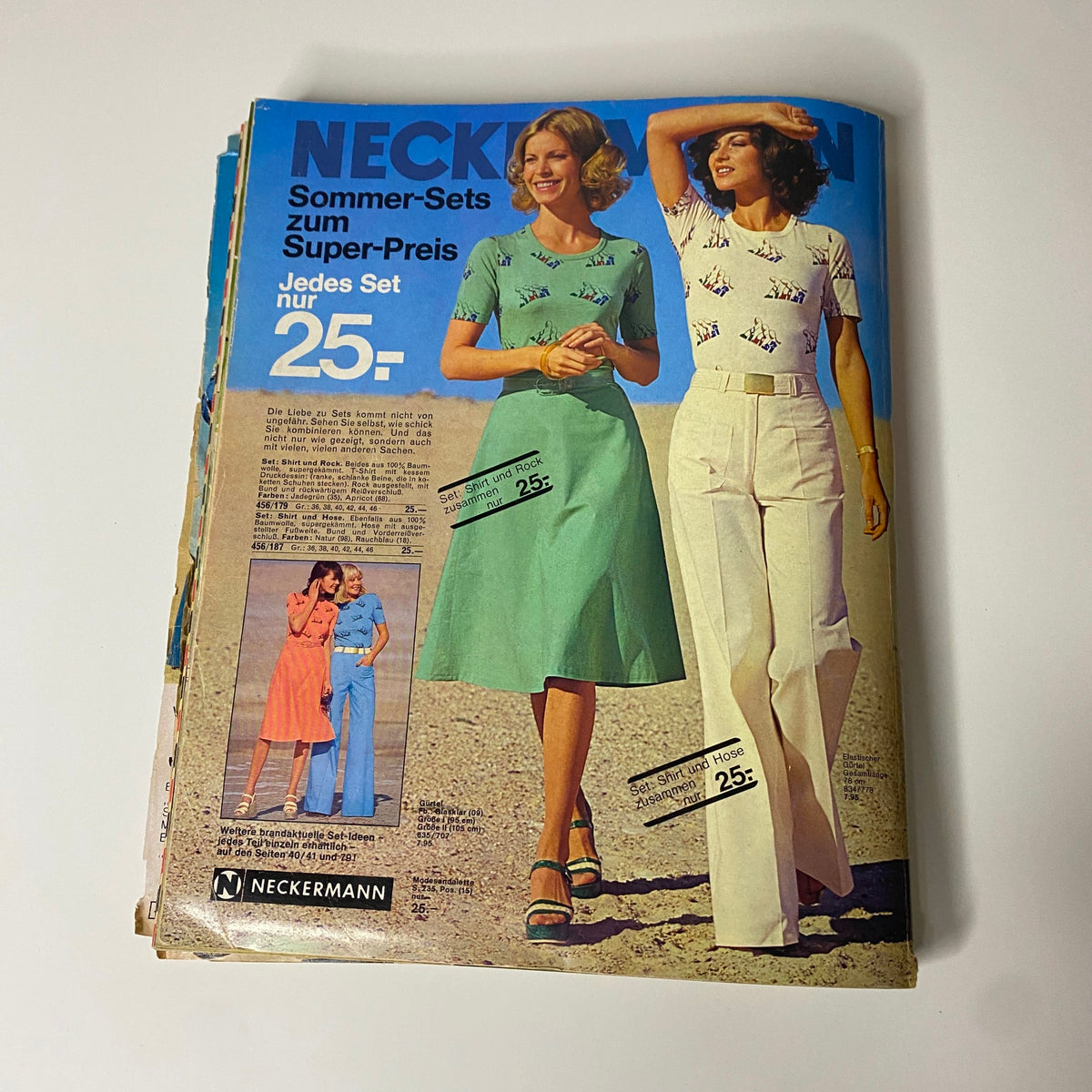1930 Montgomery Ward Spring and Summer Catalog No. 112 displaying summer fashion sets for women with stylish outfits and promotional pricing.
