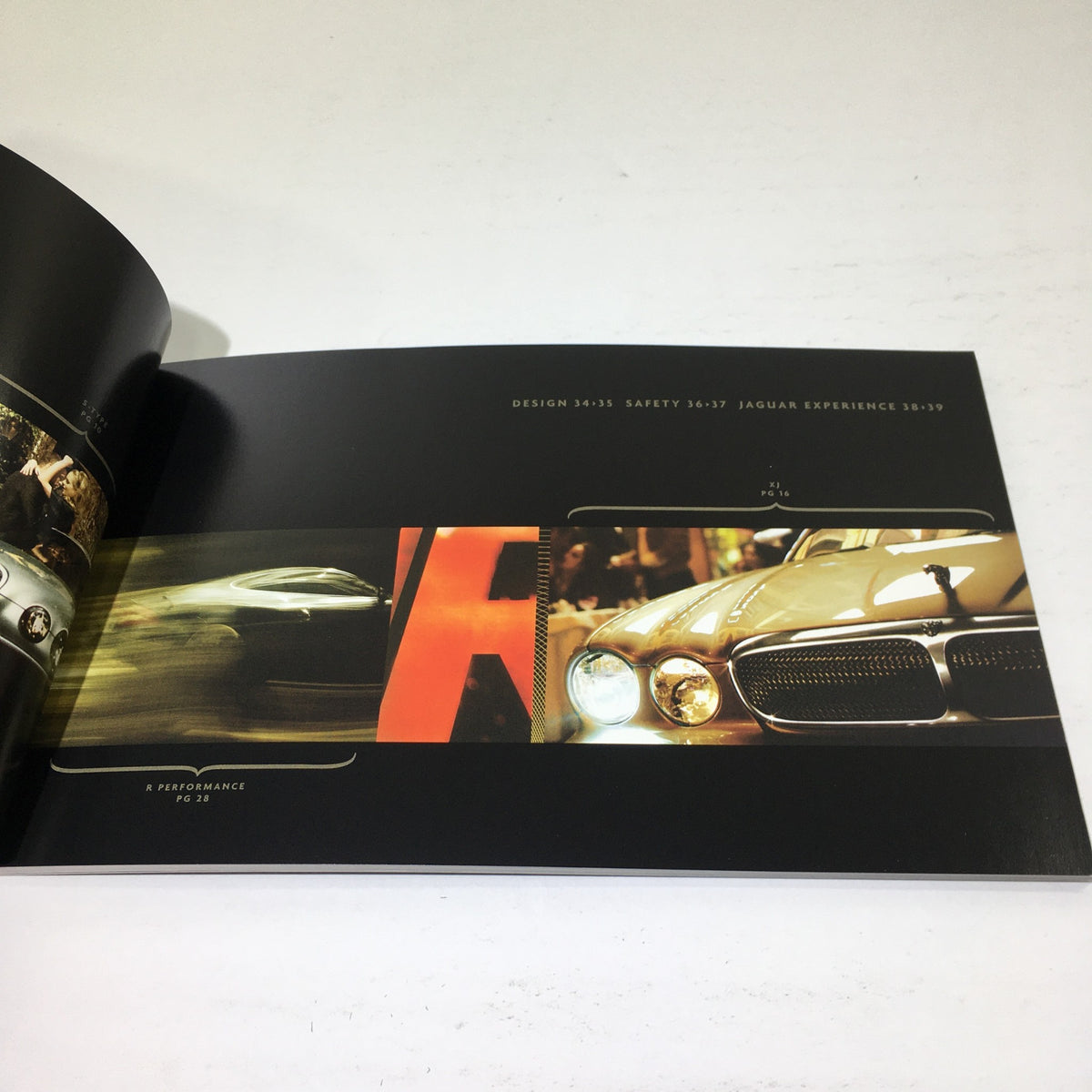 Interior page of the 2007 Jaguar R Performance PG 28 Dealership Car Auto Brochure Catalog highlighting design and safety features.