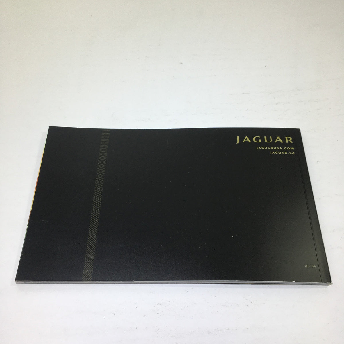 2007 Jaguar PG 28 Dealership Car Auto Brochure Catalog featuring a sleek black cover with a gold Jaguar logo.
