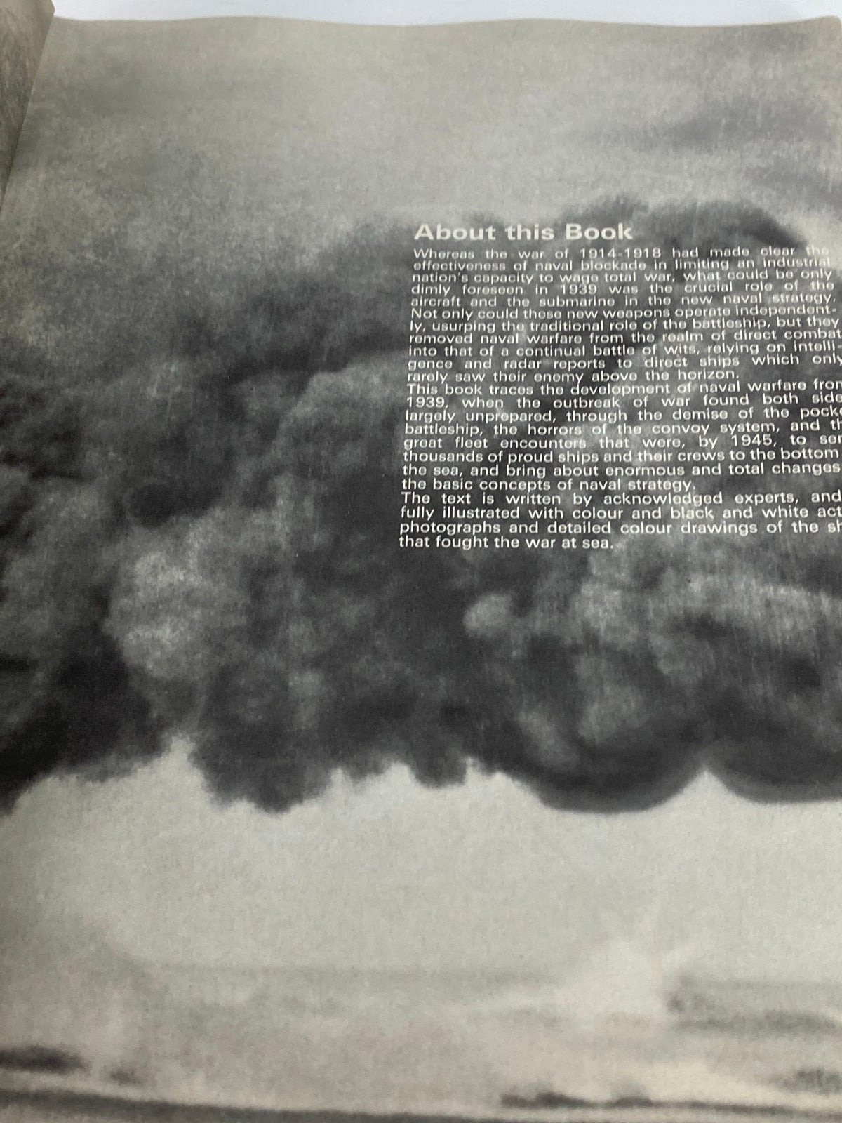Introduction page of 'VTG History of the Second World War 1974 Warships of the Second World War' discussing naval strategies and the significance of naval warfare.