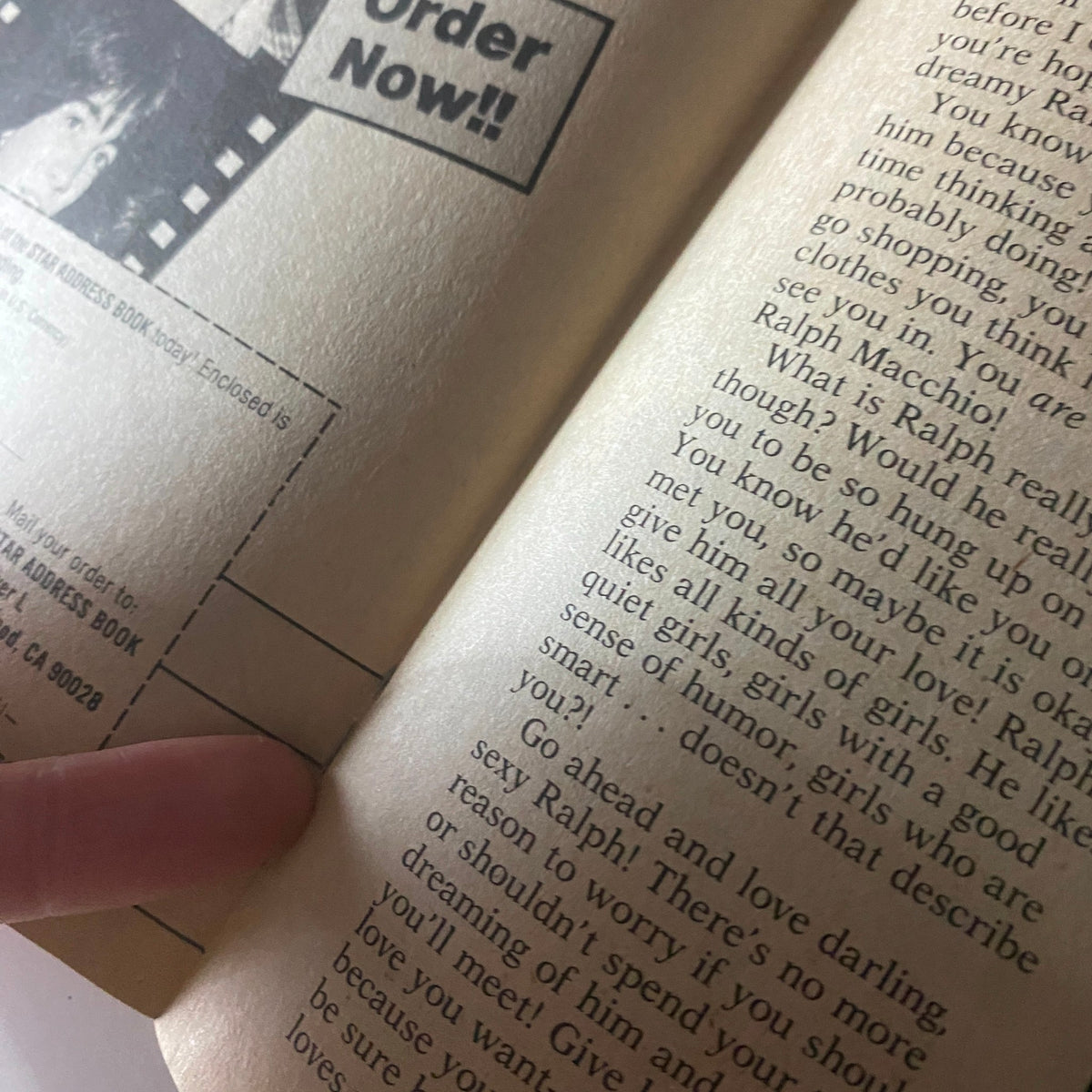 Interior page of Tiger Beat Magazine September 1981 featuring an article with text and a call-to-action. The magazine includes a mention of celebrity Ralph Macchio, making it a nostalgic piece for fans of 80s pop culture.