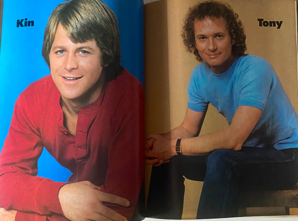Vintage image of Kin and Tony featured in Tiger Beat Star Magazine August 1982, capturing the essence of 1980s teenage idols.